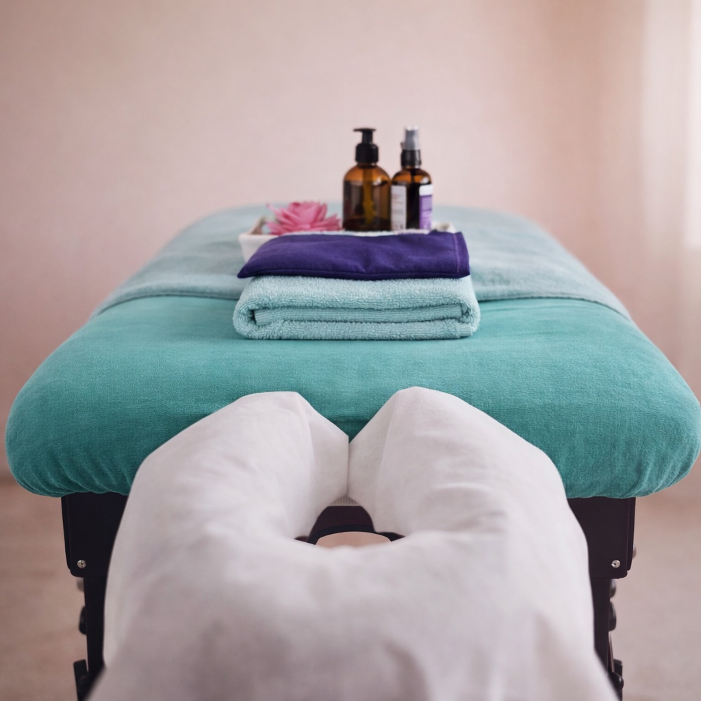 Vorbereitete mobile Massageliege von Harmony Reset by Eniza